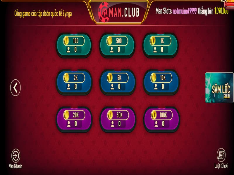 choi sam loc tai manclub
