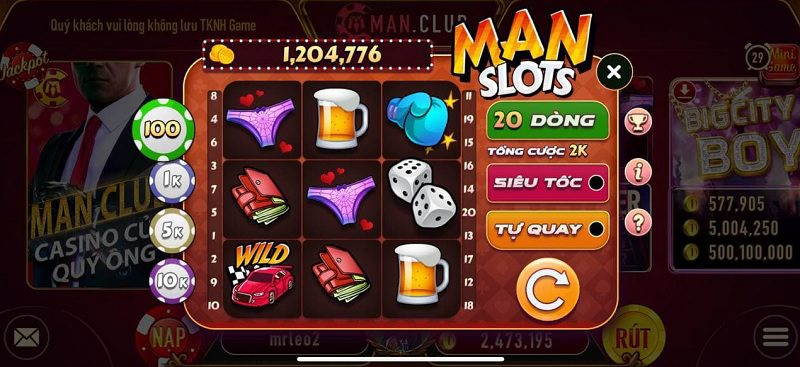 Chơi Slot Game online miễn phí đổi tiền thật tại Manclub